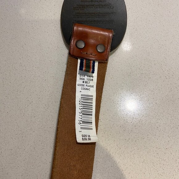Eddie Bauer leather Belt with buckle (Canada Goose design) size 38 - Picture 5 of 14
